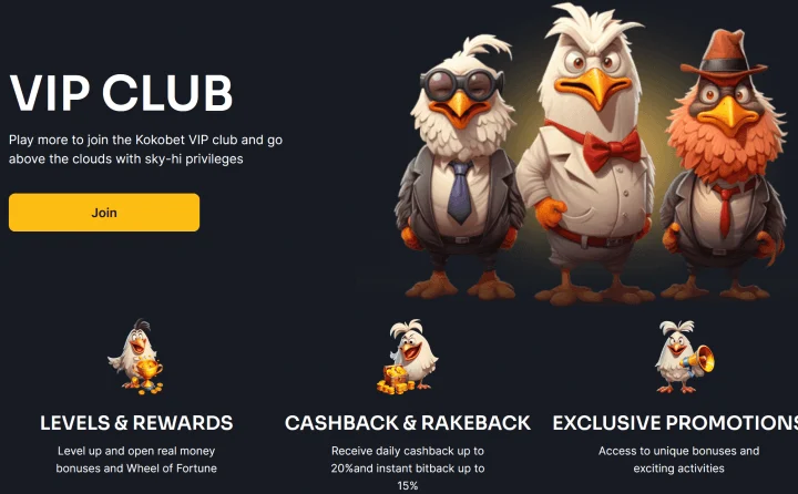 KokoBet VIP club overzicht